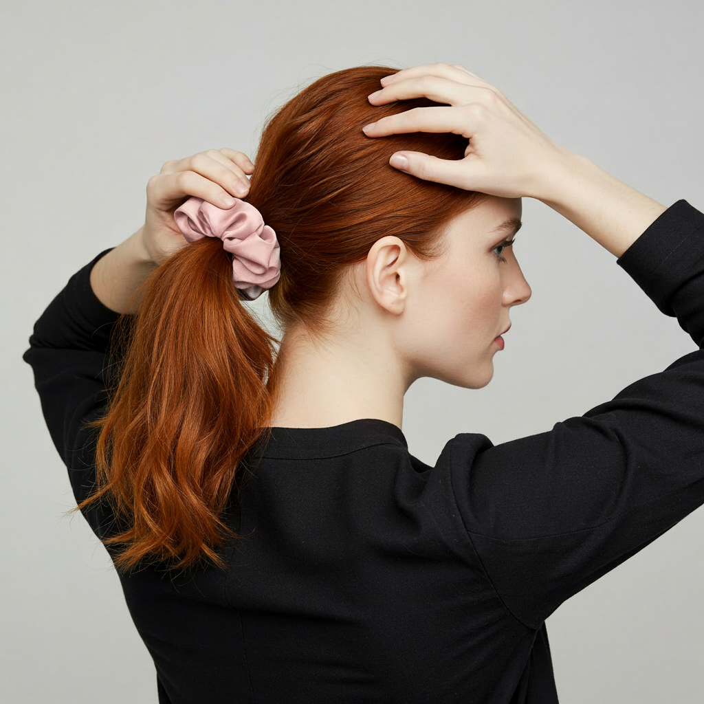 100% silk hair tie