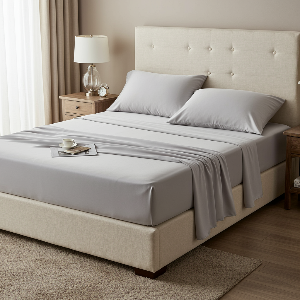 Lenzuola matrimoniale con angoli 100% seta