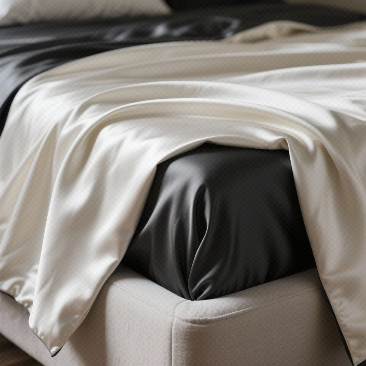100% silk double fitted sheets